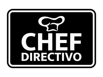 Signs ByLITA Classic Framed Chef Directivo Door or Wall Sign